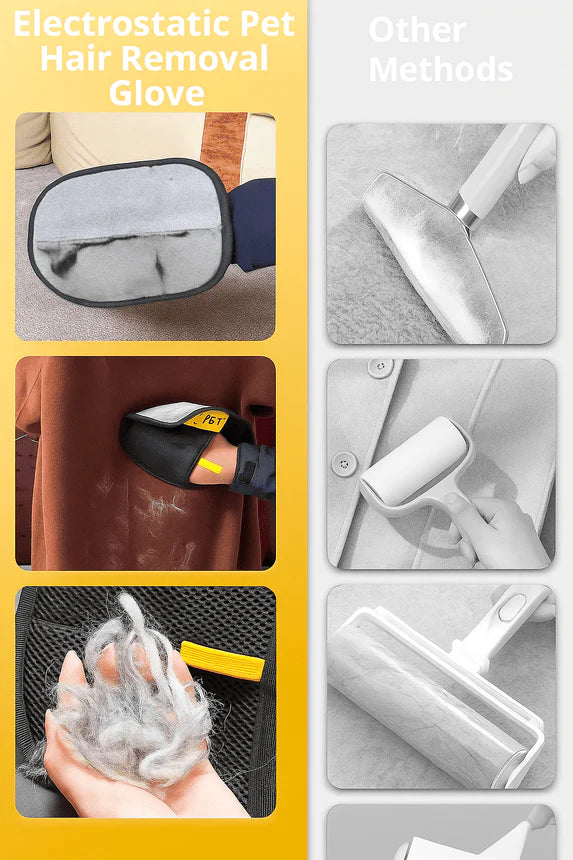 Electro-Static Pet Hair Removal Glove
