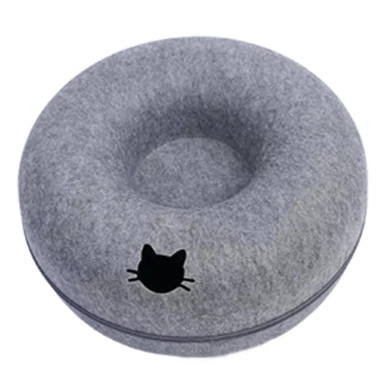 Kitty Ring™ – Cozy Cat Bed & Play Den in One
