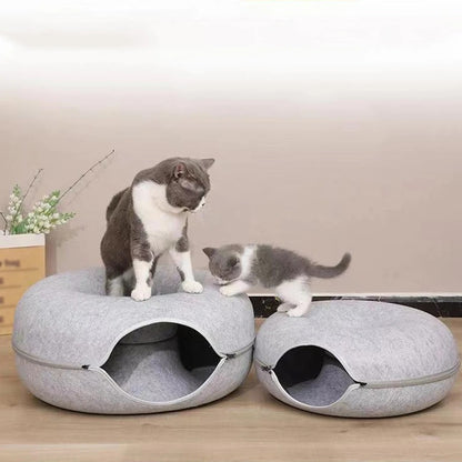Kitty Ring™ – Cozy Cat Bed & Play Den in One